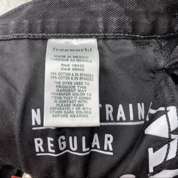 Free World Night Train Regular Black Jeans Size 28 - Picture 7 of 10